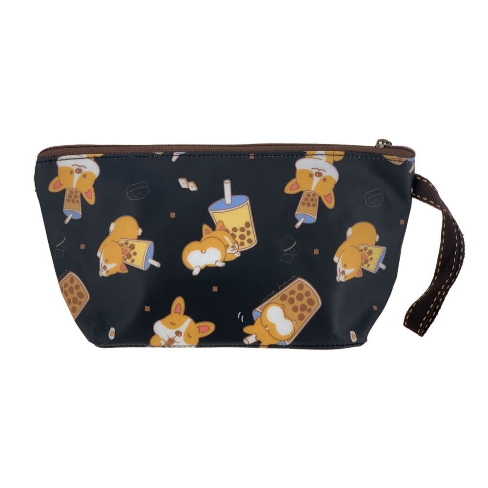 Waterproof Boba Corgi Dumpling Cosmetic Makeup Bag
